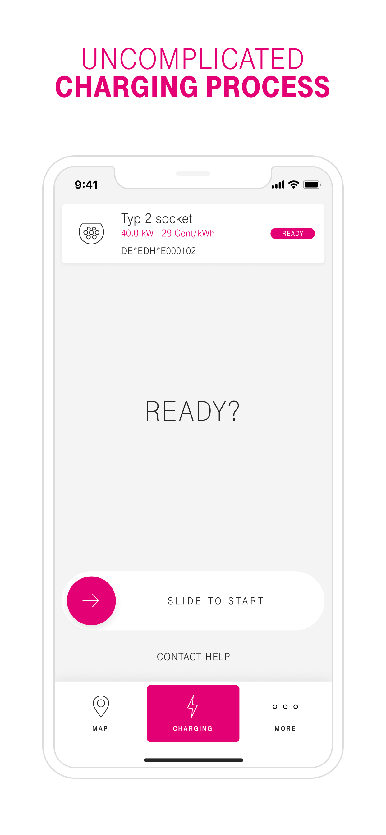 Active charging session — live status and cost tracker